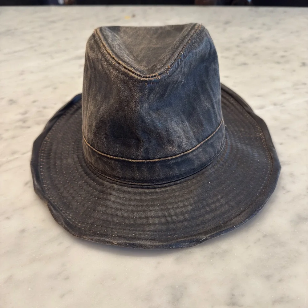 YAK & YETI Kids‎ Bucket Hat Distressed Washed Black Cotton Outdoor Sun Hat